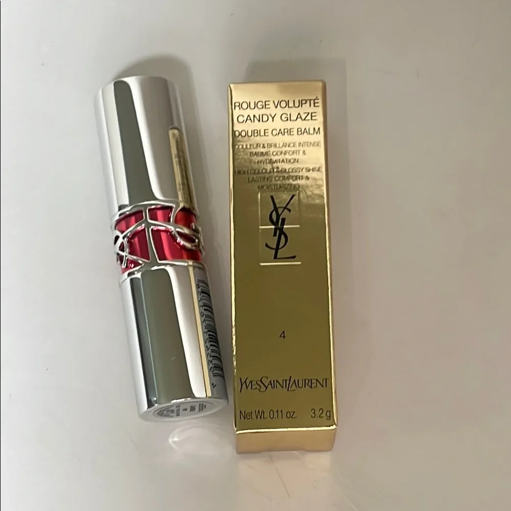 Yves Saint Laurent Rouge Volupté Candy Glaze Lipstick Nude Pleasure - 11 oz NWT